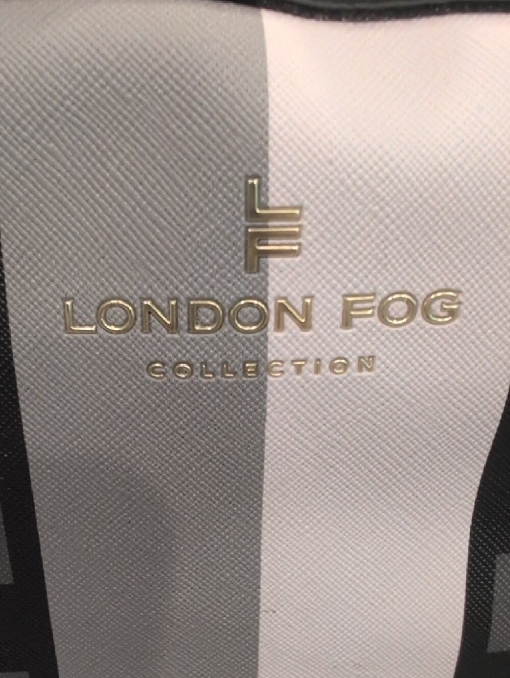 London Fog Black and Gray Monogram Crossbody Bag - Picture 4 of 5